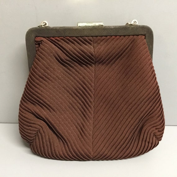 Elegant Vintage Brown Corde Designer Evening Bag … - image 3