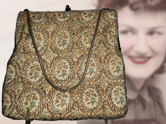 Elegant Vintage Walborg Beaded Evening Bag, Circa