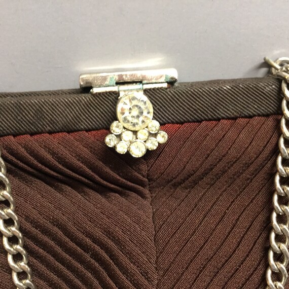 Elegant Vintage Brown Corde Designer Evening Bag … - image 4
