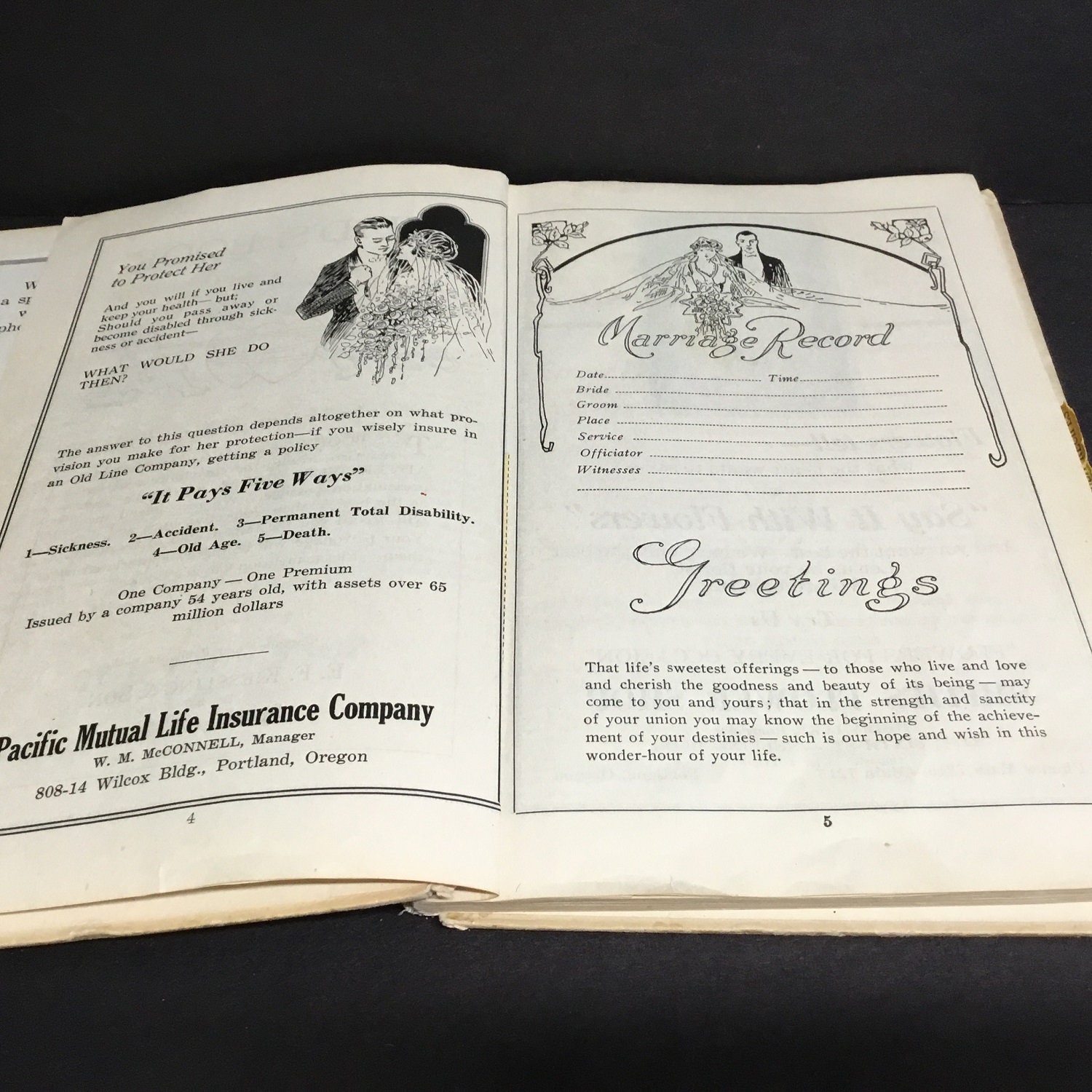 Rare Vintage Wedding cupid's Book of Good | Etsy