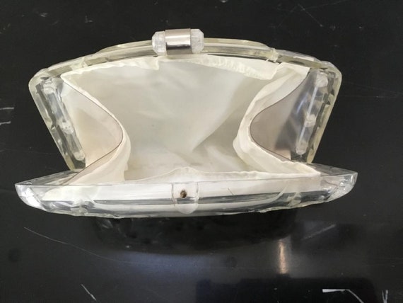 Luscious Mid Century Vintage Carved Clear Lucite … - image 5