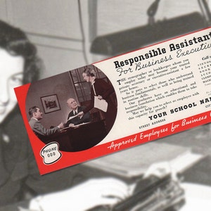 On Sale Now! Vintage Salesman Sample Advertising Blotter  &quot;Responsible Assistants&quot;
