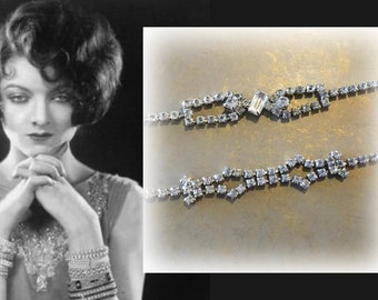 Two to Choose From! Lovely Silver Tone Vintage Rhinestone Bracelets, Circa 1960s, Found in Portland Oregon Estate