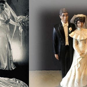 Vintage Wilton Wedding Cake Topper, Dated 1991, Found in Palm Springs Vintage Flea Market