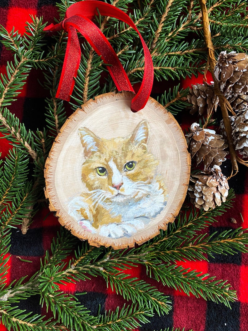Custom Pet Portrait Ornaments Etsy