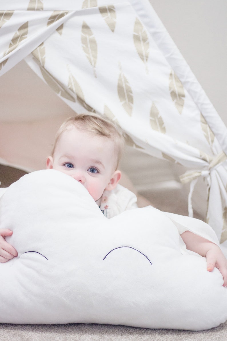 White cloud pillow Handmade decorative throw pillow Etsy