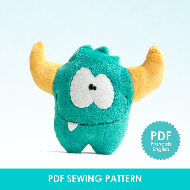 Monster Plush Toy Sewing Pattern PDF INSTANT DOWNLOAD - Etsy