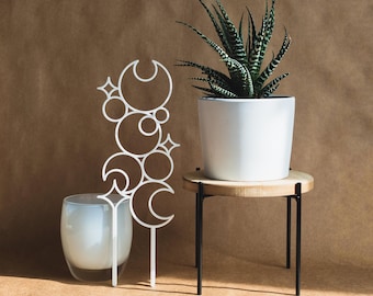 Planetary Plant Trellis for Houseplants, 3D Printed Plant-Based Plastic, Geometric Design, Home Decor, Stocking Stuffer
