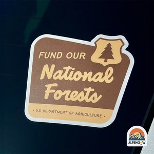 National Forests Vinyl Sticker: Retro Forest Service Decal