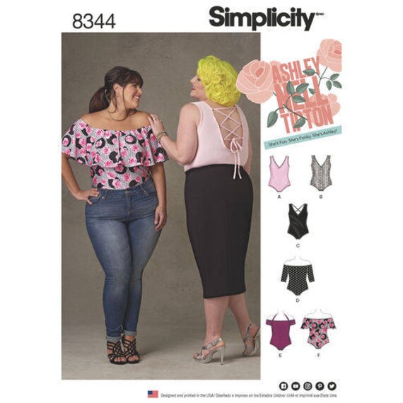 Simplicity Plus Size 18w 26w Bodysuit Pattern, 1 Each in Simplicity Plus Size 18w 26w Bodysuit Pattern, 1 Each in