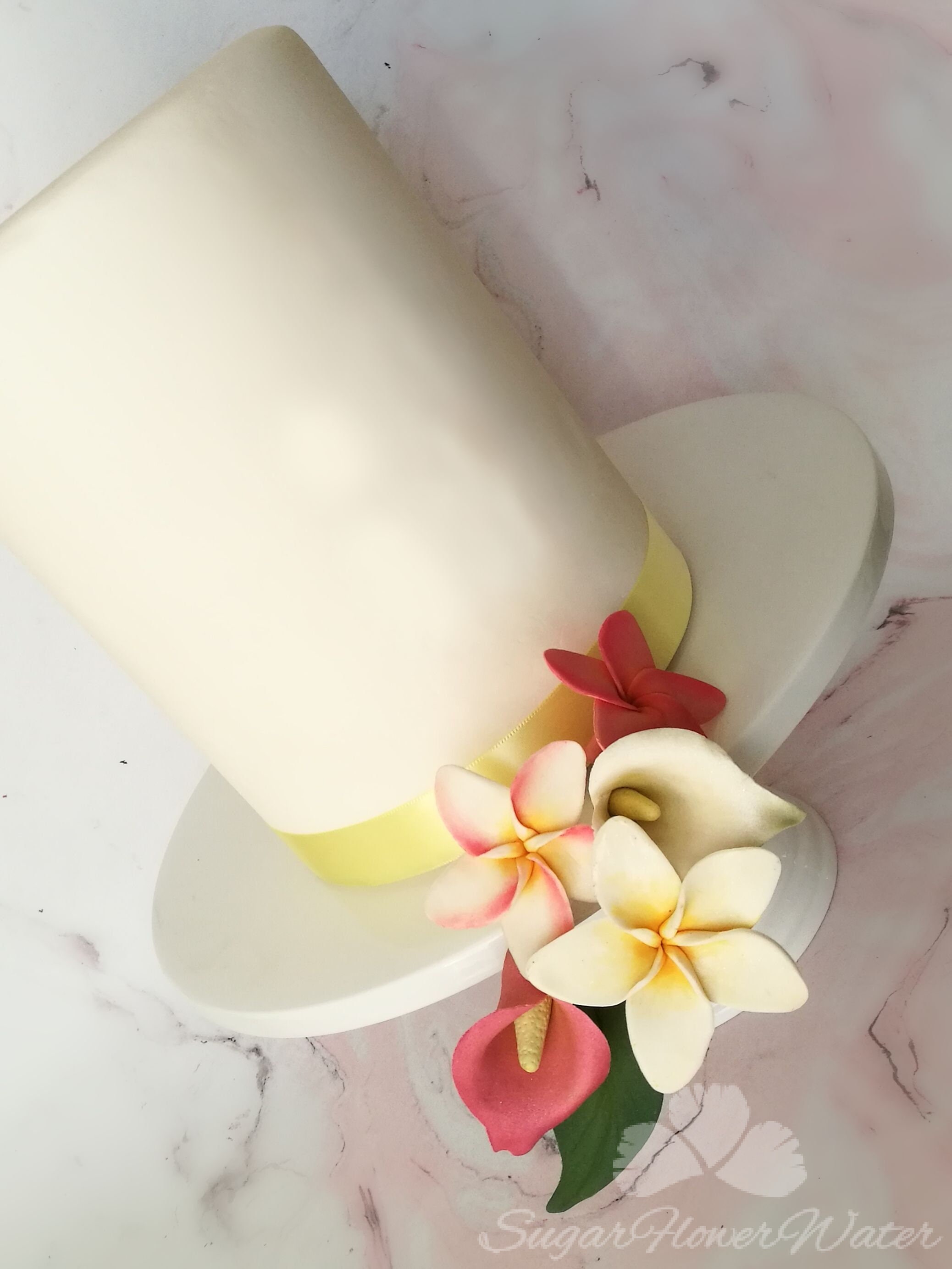 Single frangipani plumeria 5cm gumpaste sugar flower for Etsy