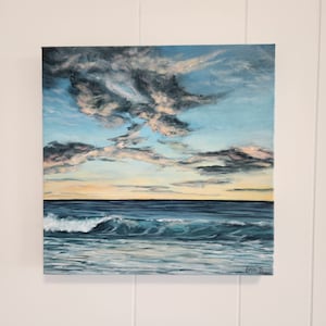 Scenic Sky and Wave Acrylic Painting 18x24