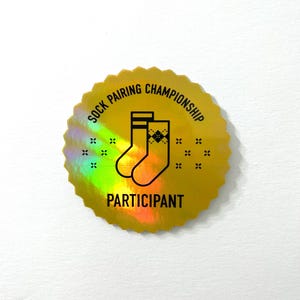 Sock Paaring Cup - Holographischer Sticker