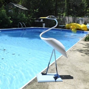Ed The Egret Bird With Feet Spikes Fairhope Egret Yard Art