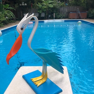 Piper the PVC Pelican with Wooden Stand