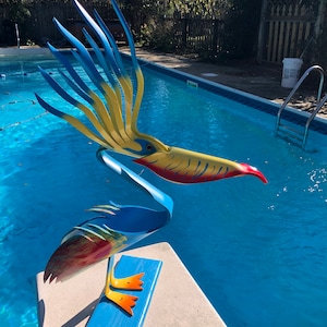 Colorific Fred the Audacious Pelican with Base
