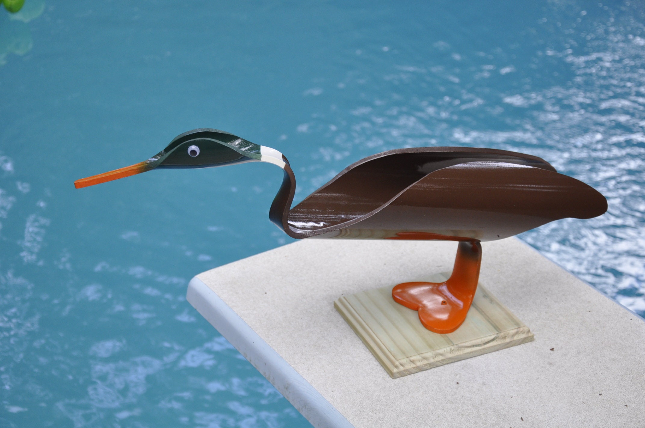 PVC Pipe Bird Mallard Duck With Stand Yard Art Etsy