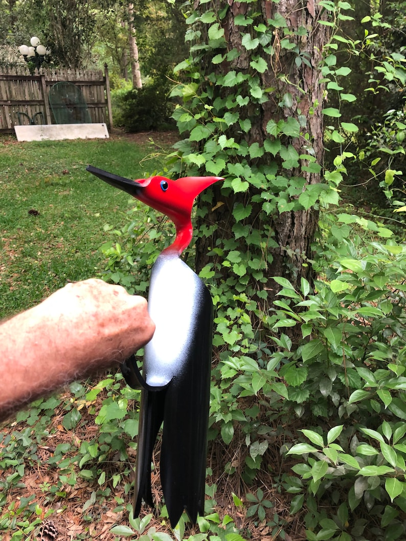 Little Woody the Woodpecker PVC Bird Yard Art With Acrylic Etsy