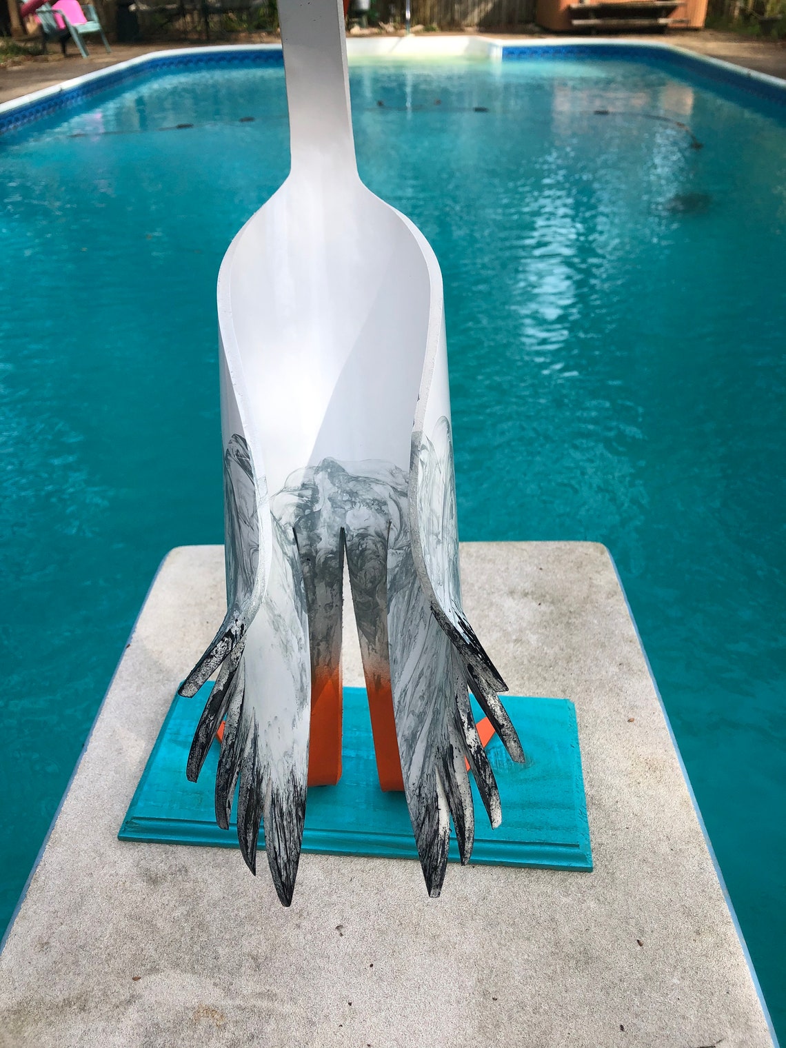 PVC Pipe Bird Pelican Yard Art With Feet Spikes and Acrylic Etsy Canada