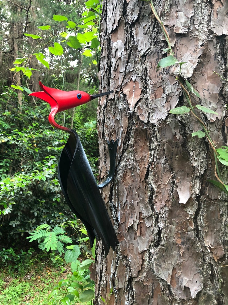 Little Woody the Woodpecker PVC Bird Yard Art With Acrylic Etsy