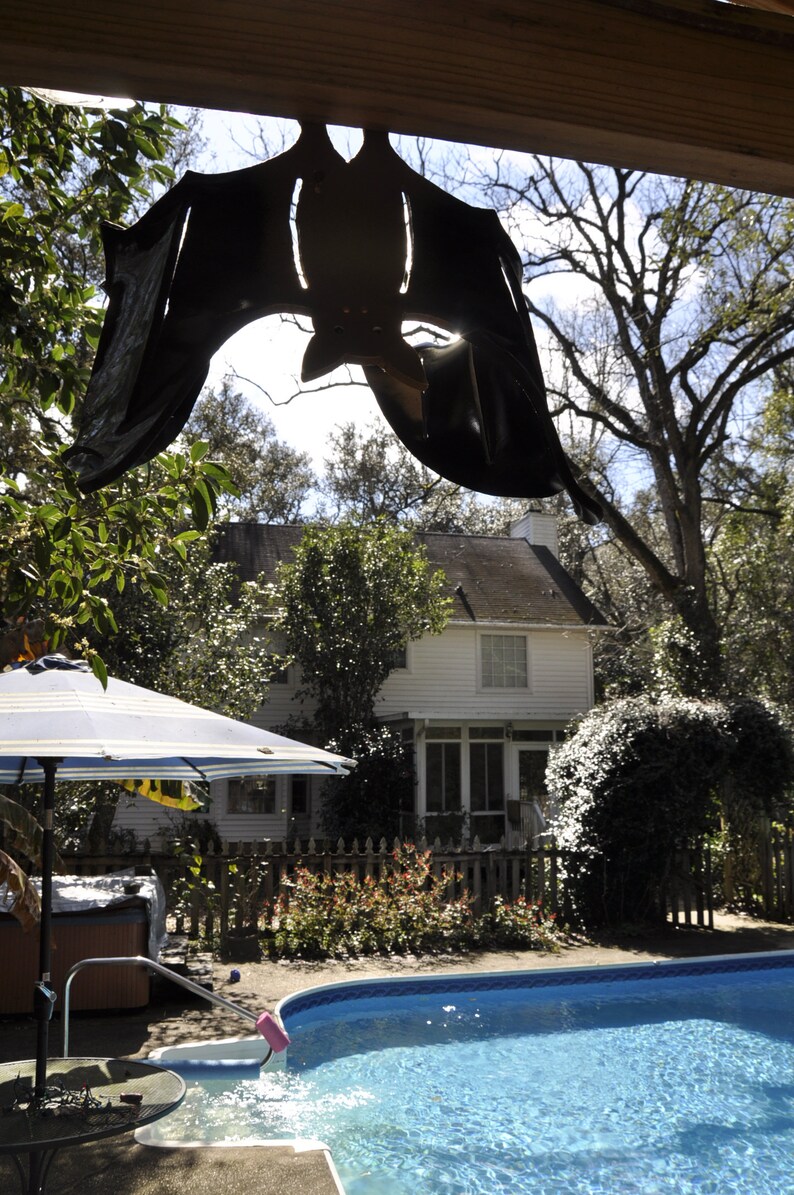 PVC Hanging Bat With Acrylic Eyes Yard Art Pipe Bird Etsy