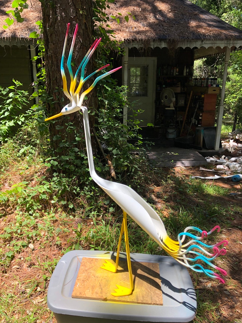 Beach Foo Foo Bird PVC Pipe Bird Yard Art Sculpture Etsy