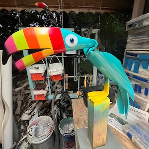 Sammy The Toucan PVC Bird With Acrylic Eyes
