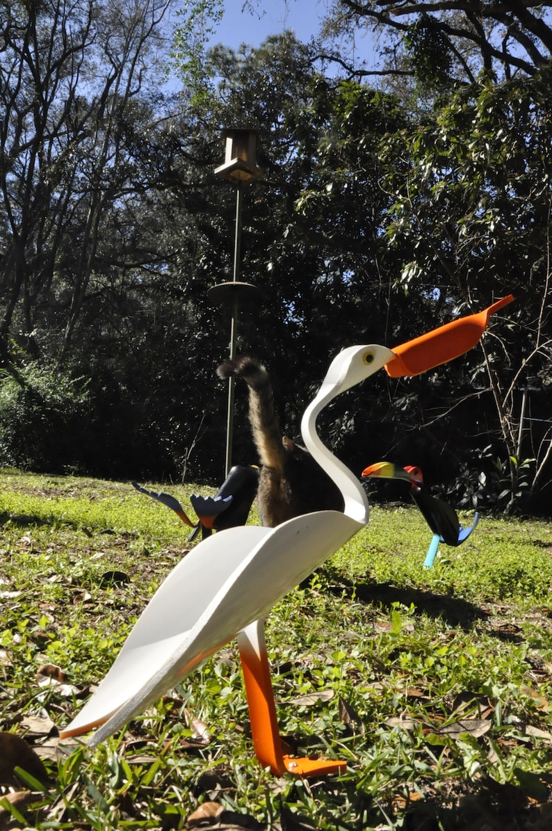 PVC Baby Pelican Pipe Bird Yard Art With Acrylic Eyes and Foot Etsy