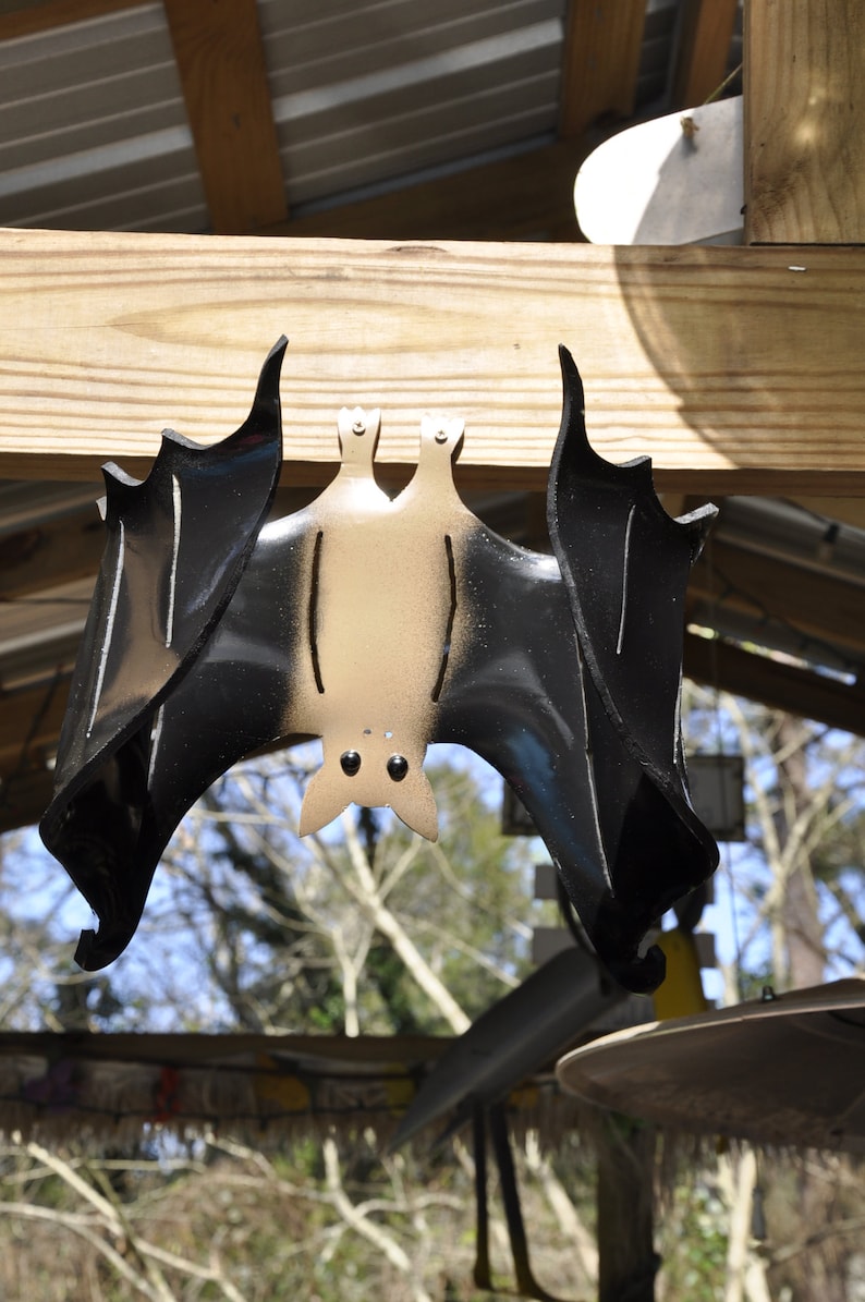 PVC Hanging Bat with Acrylic Eyes Yard Art Pipe Bird Etsy