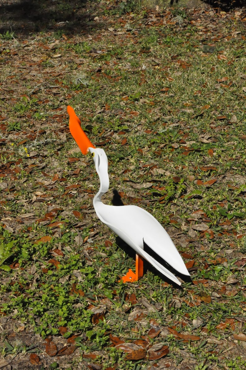PVC Baby Pelican Pipe Bird Yard Art With Acrylic Eyes and Foot Etsy
