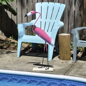 Fanny The Flamingo Yard Bird Yard Art With Stand