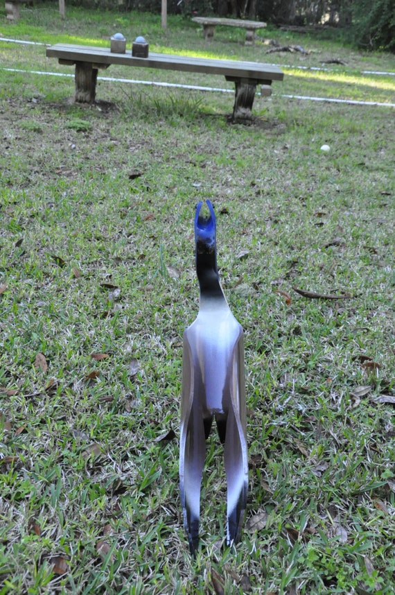 PVC Canadian Goose With Acrylic Eyes Yard Art Pipe Bird