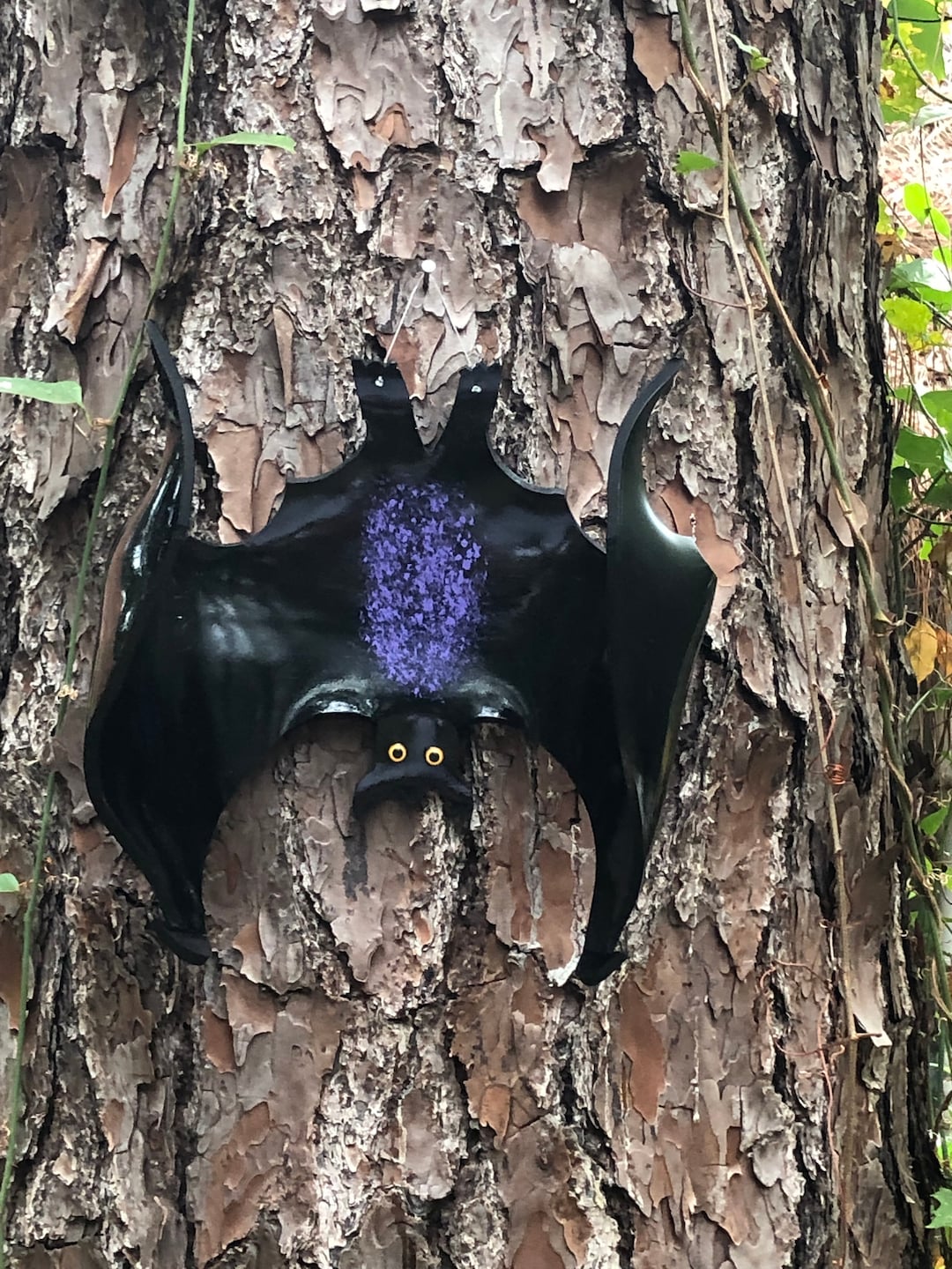 Little Batty PVC Hanging Yard Art Bat With Acrylic Eyes - Etsy