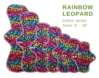 Rainbow Leopard Reusable Cloth Pads