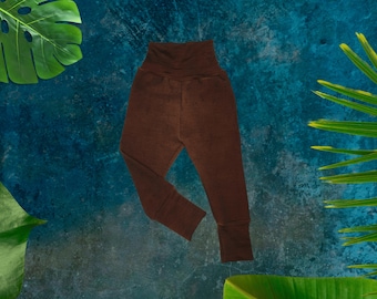 Organic Merino Wool Longies: Earth Tone Grow With Me Pants (1-4 Years)