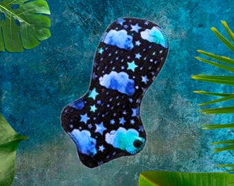 11 Inch Organic Cotton Cloth Pad: Heavy Flow Fleece Backed