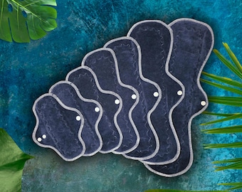 Organic Cotton Velour Cloth Pad | Reusable Period Pad | Sizes 8"-18"