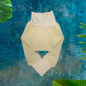 Wülbrid Wool Longies - Grow With Me - Big Bumz 0-6 Months Yellow Cashmere