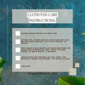 the best reusable cloth pad care instructions