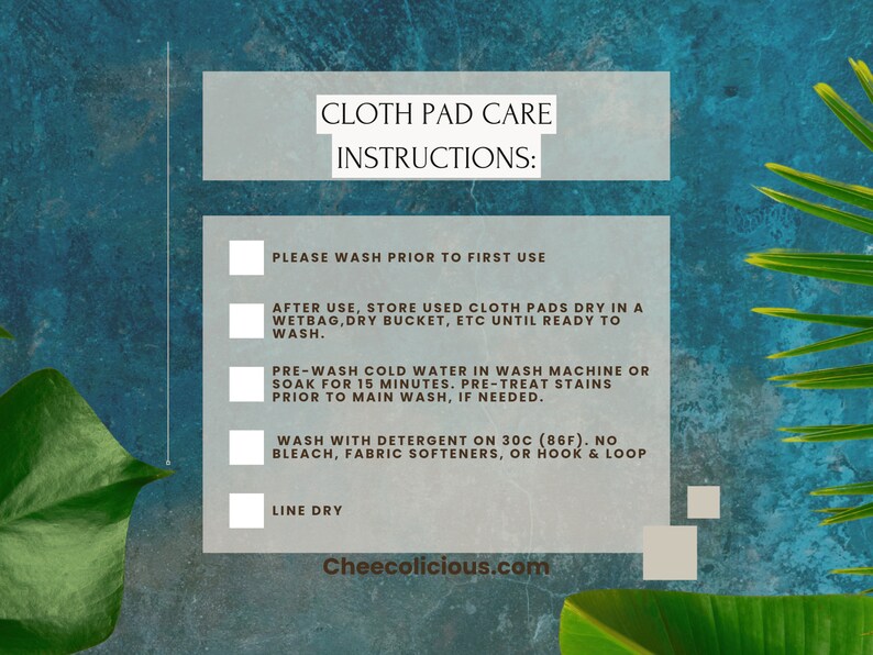 the best reusable cloth pad care instructions