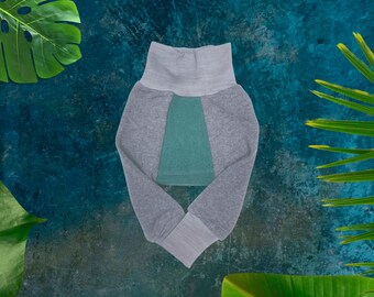 Upcycled Wool Longies: Grow With Me Nappy Cover (0-6 Months)