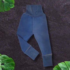Organic Merino Wool Interlock Longies | Grow With Me | Baby Leggings |  Size 1- 4 Years | Earth Tone  Wool Diaper Cover |
