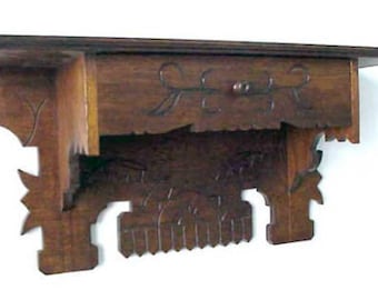 Display Bracket Shelf For American Kitchen or French Portico Pillar Clock with Storage Drawer