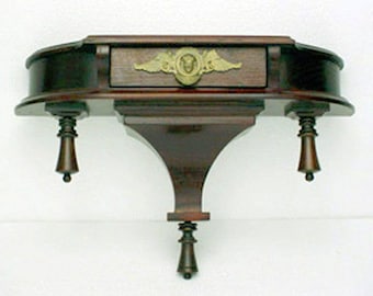 Solid Oak Wall Display Bracket Shelf for Ansonia Mirror Side Clock or Display Any Mantle Clock on Your Wall