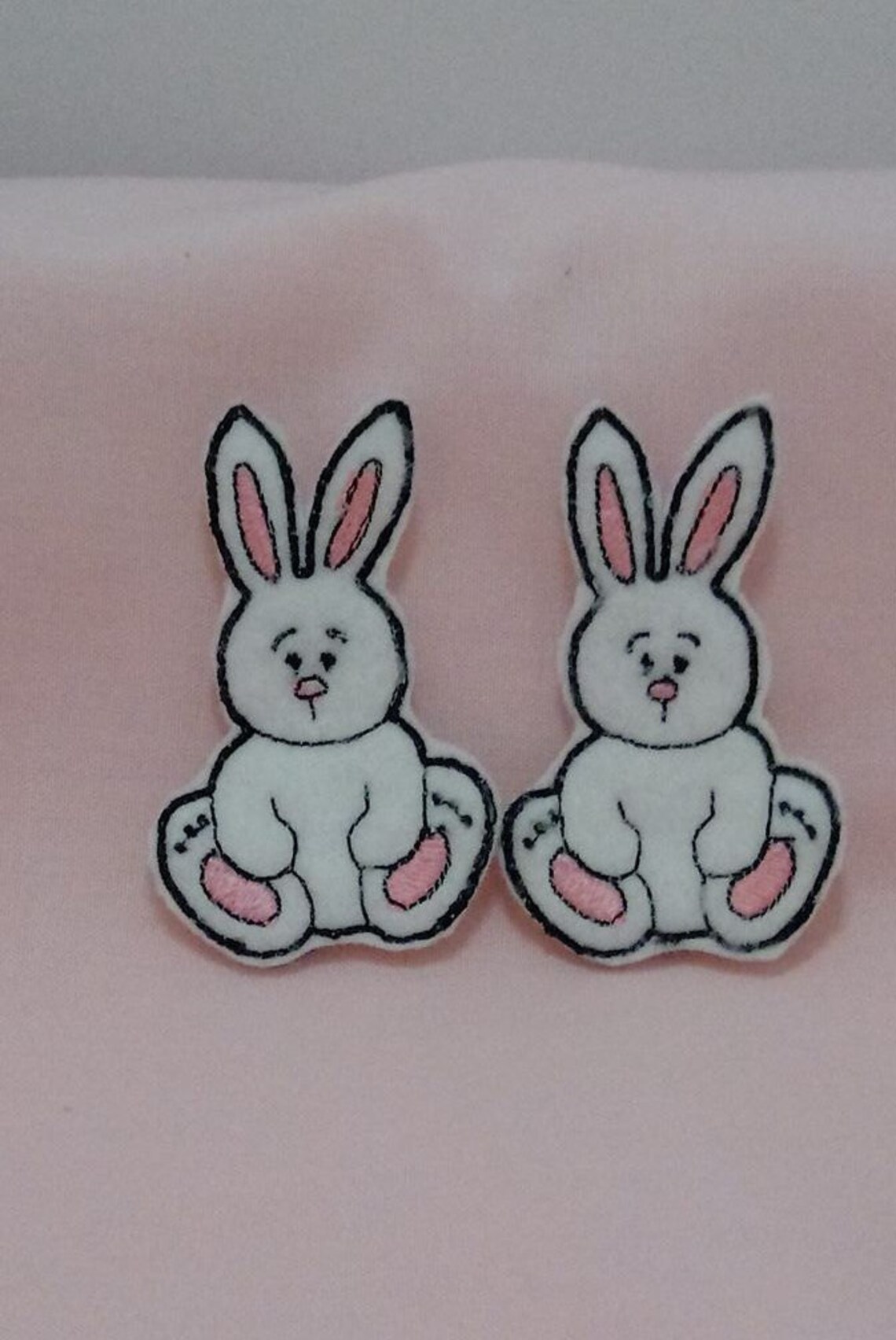 Embroidered Easter Felt Hair Clips Easter Bunny Hair Clip Etsy