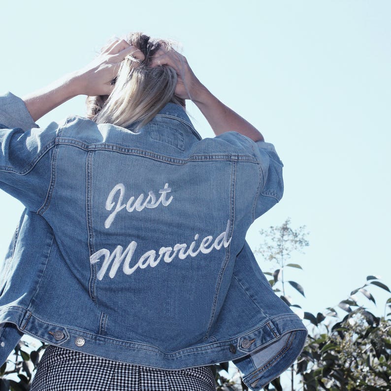 just married denim jacket