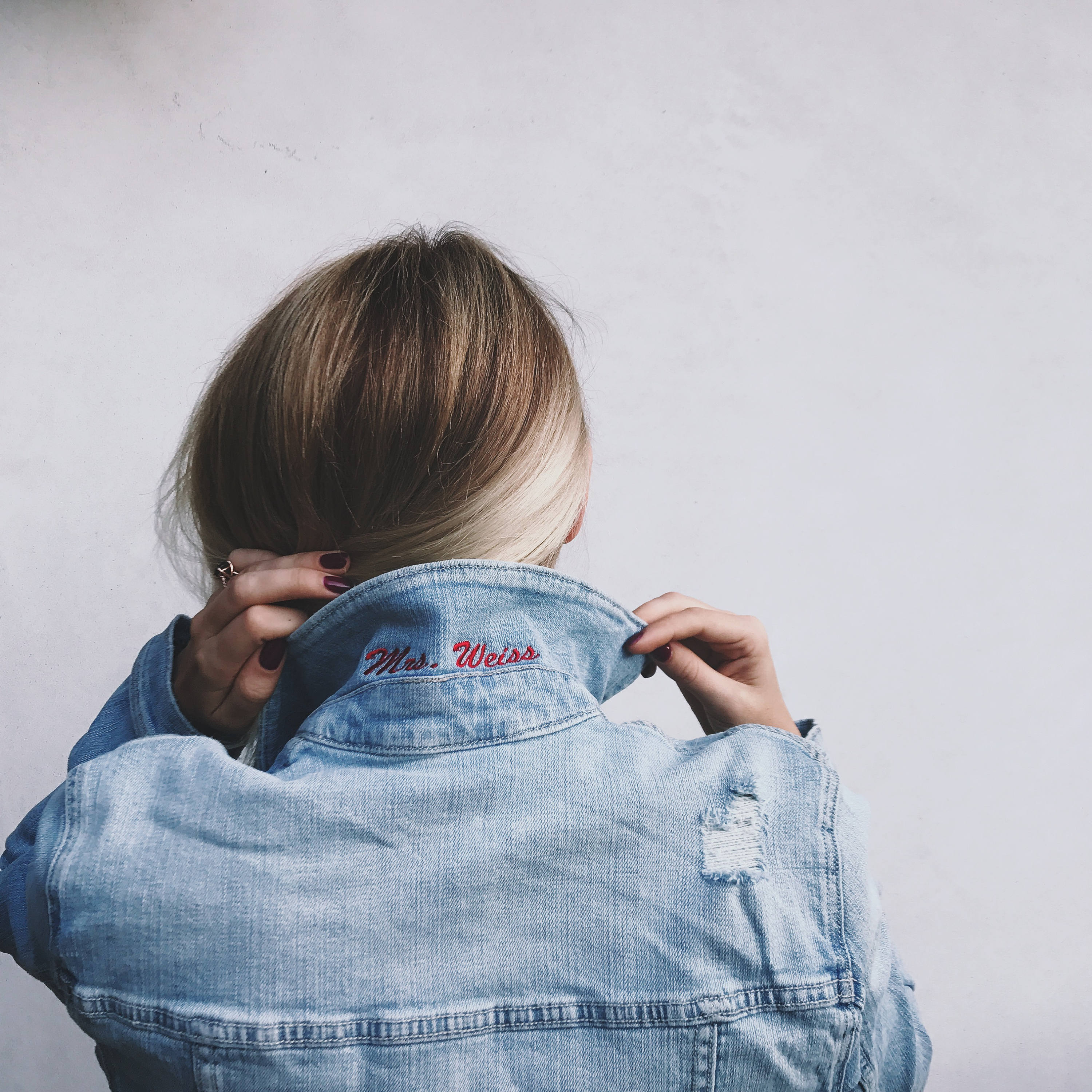 custom embroidered denim jacket