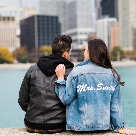 embroidered denim jacket wedding