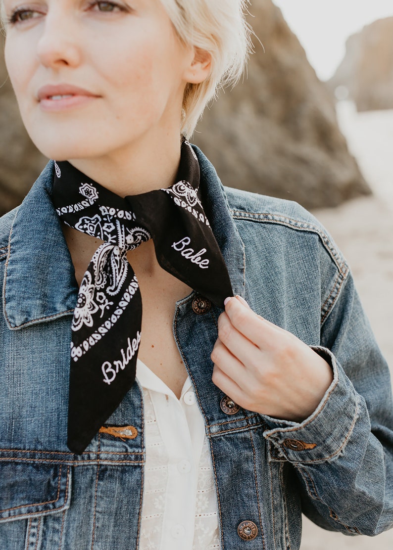 Custom Embroidered Bandana Personalized Bandanas Etsy