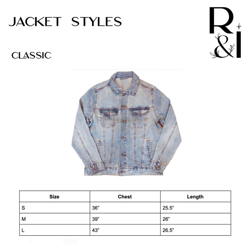 Leather Patch Custom Embroidered Quote Denim Jacket Jean Etsy